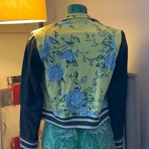 Rag & Bone Cambridge floral print leather bomber